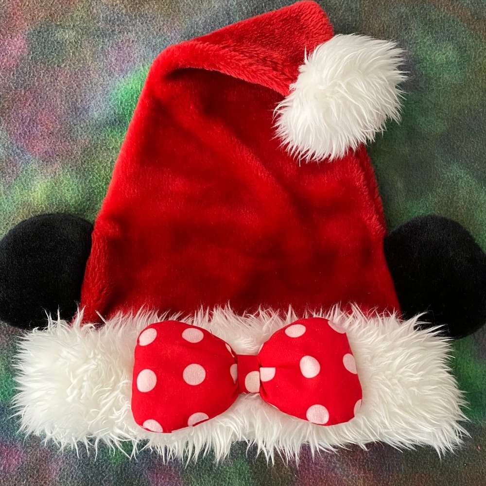 Disney Minnie Mouse Santa Hat, adult adjustable